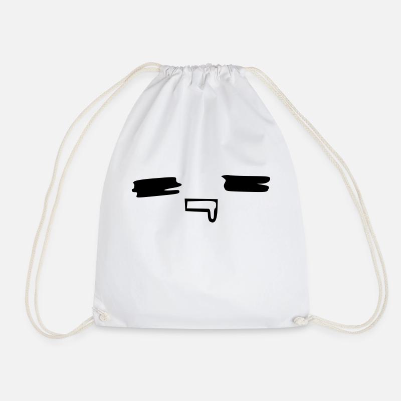 kawaii_face_10 - Turnbeutel - Weiß
