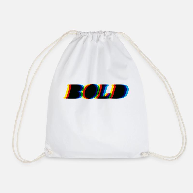 BOLD - Drawstring Bag - white