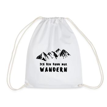 ICH BIN DANN MAL WANDERN - Turnbeutel - Weiß - Vorne