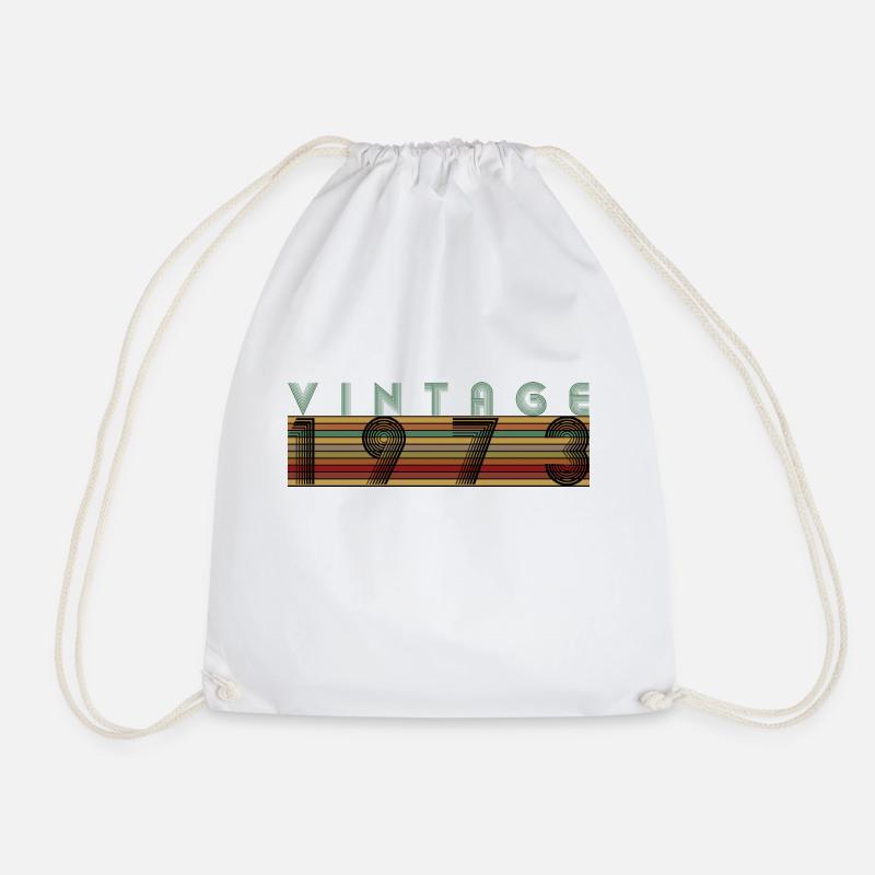 VINTAGE 1973 - Drawstring Bag - white