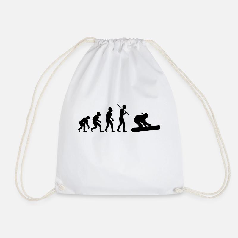 Snowboard Snowboarder - Turnbeutel - Weiß