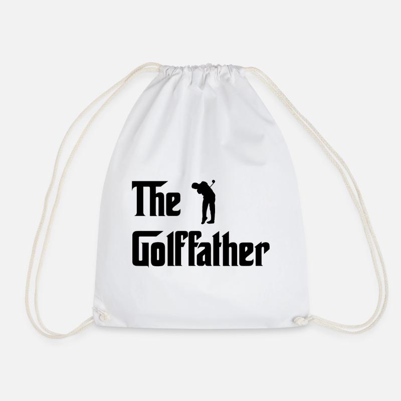 The Golffather Golfer Dad Golf Papa - Drawstring Bag - white