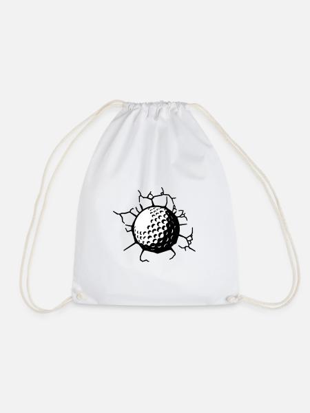 Golfball Aufschlag Golfer - Turnbeutel - Weiß