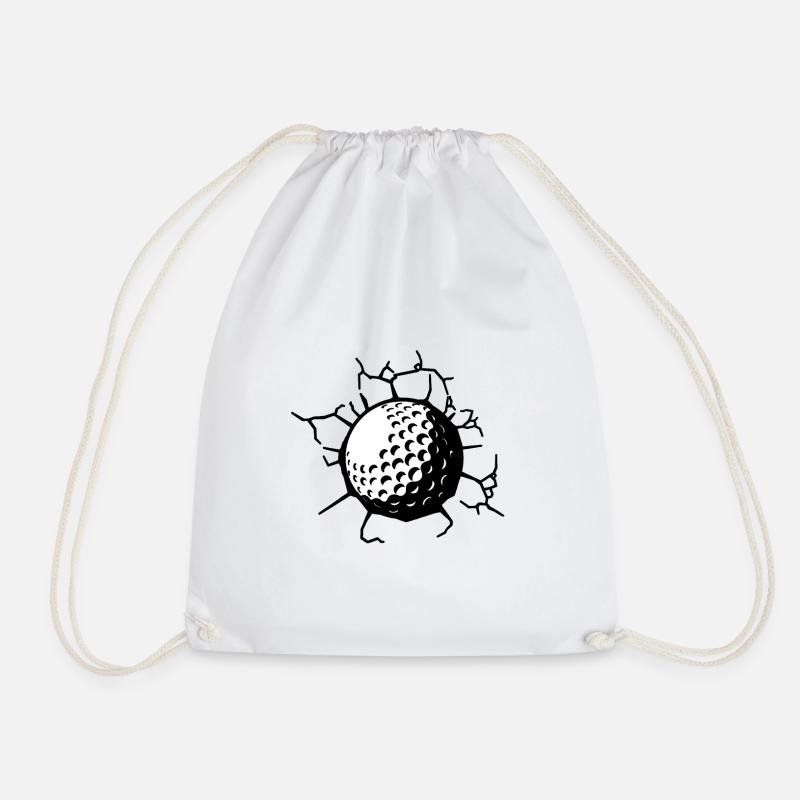 Golfball Aufschlag Golfer - Turnbeutel - Weiß
