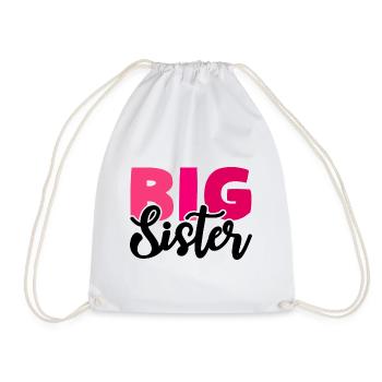 BIG SISTER - Drawstring Bag - white - Front