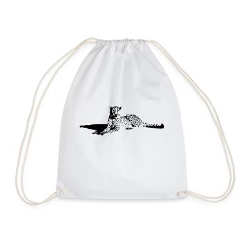 Magnifique guépard au repos - Sac de sport léger - blanc - Devant