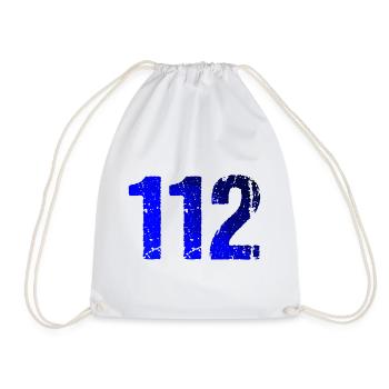 112 Blue Light Emergency Rescue - Drawstring Bag - white - Front
