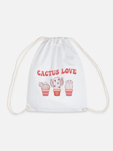 Cactus Love - Turnbeutel - Weiß