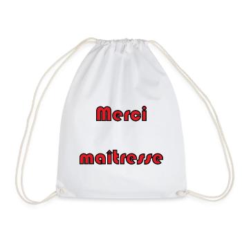 MERCI. MAÎTRESSE. MAÎTRE. MERCI MAÎTRESSE - Sac de sport léger - blanc - Devant