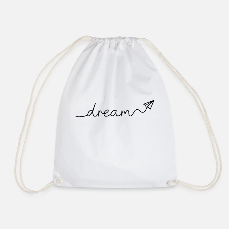 DREAM - Drawstring Bag - white