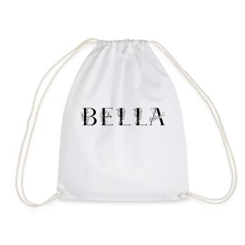 Name - Bella - Drawstring Bag - white - Front