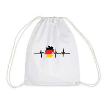 Heartbeat Germany - Drawstring Bag - white - Front