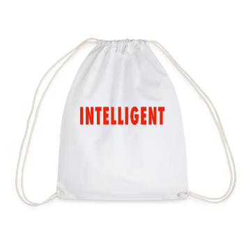 intelligent - Drawstring Bag - white - Front