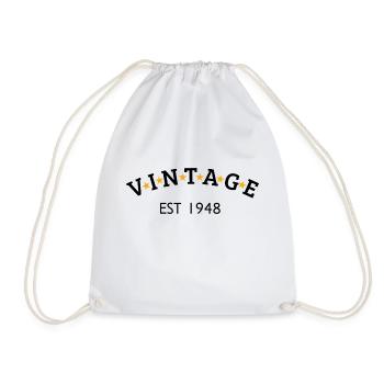 Vintage is 1948 - Drawstring Bag - white - Front