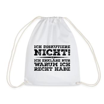 I'm Not Arguing - Turnbeutel - Weiß - Vorne