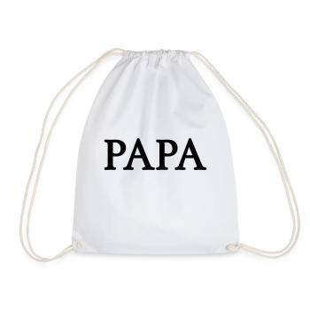papa (1c) - Turnbeutel - Weiß - Vorne