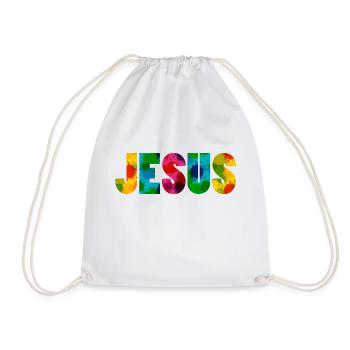 Jesus - Colourful - Turnbeutel - Weiß - Vorne