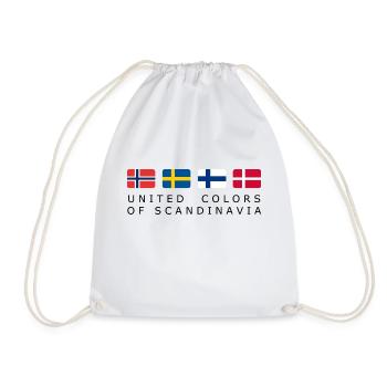 UNITED COLORS OF SCANDINAVIA black-lettered - Drawstring Bag - white - Front