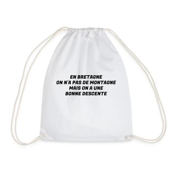 Bretagne / Breton / Bretonne / Breizh / Bzh - Sac de sport léger - blanc - Devant