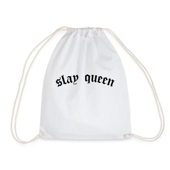SLay queen - Drawstring Bag - white - Front
