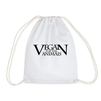 VEGAN POUR LES ANIMAUX - Sac de sport léger - blanc - Devant