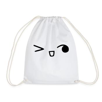 kawaii_face_8 - Turnbeutel - Weiß - Vorne