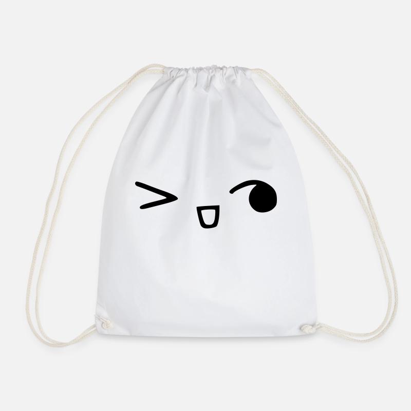kawaii_face_8 - Turnbeutel - Weiß