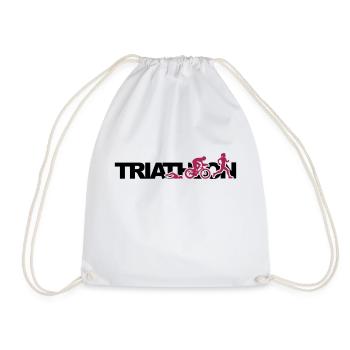 Triathlon femme 2 couleurs - Sac de sport léger - blanc - Devant