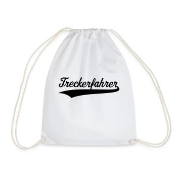 Treckerfahrer (Trecker, Traktor Fahren / Treckern) - Turnbeutel - Weiß - Vorne