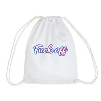 Fuck off - Drawstring Bag - white - Front