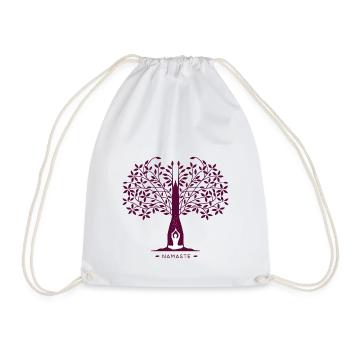 Tree of Life Yoga Mediation Esotericism - Namaste Yoga - Drawstring Bag - white - Front