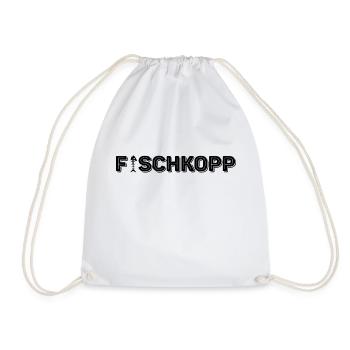 Fischkopp lustig Fischkopf - Turnbeutel - Weiß - Vorne