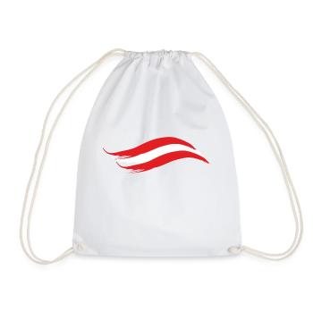 AUSTRIA NATIONAL FLAG - Drawstring Bag - white - Front