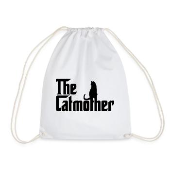 The Catmother Cat Mom Cats love - Drawstring Bag - white - Front