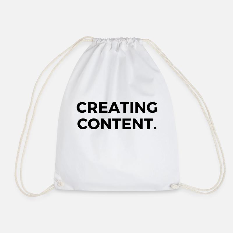 Creating Content. - Turnbeutel - Weiß