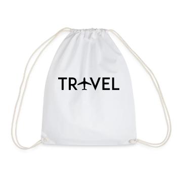 Travel - Drawstring Bag - white - Front