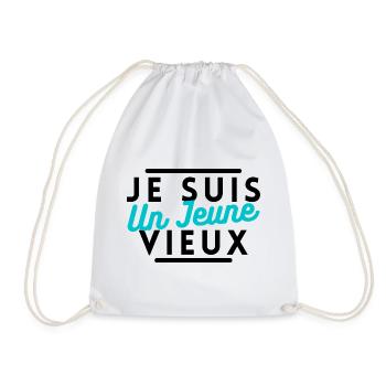 Je suis un jeune vieux - Sac de sport léger - blanc - Devant