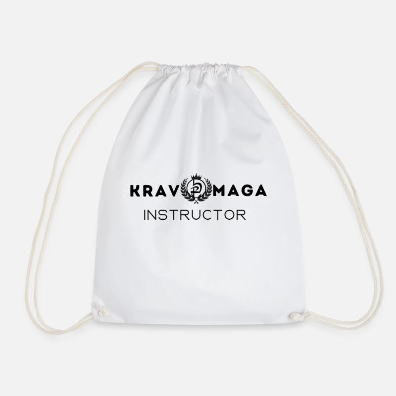 Krav Maga Instructor - Drawstring Bag - white