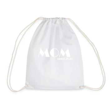MOM since 2021 w - Drawstring Bag - white - Front