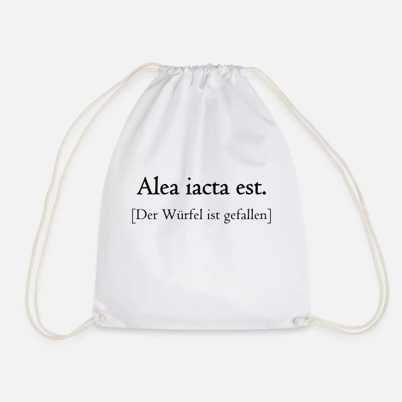 Alea iacta est! - Die Würfel sind gefallen! - Turnbeutel - Weiß