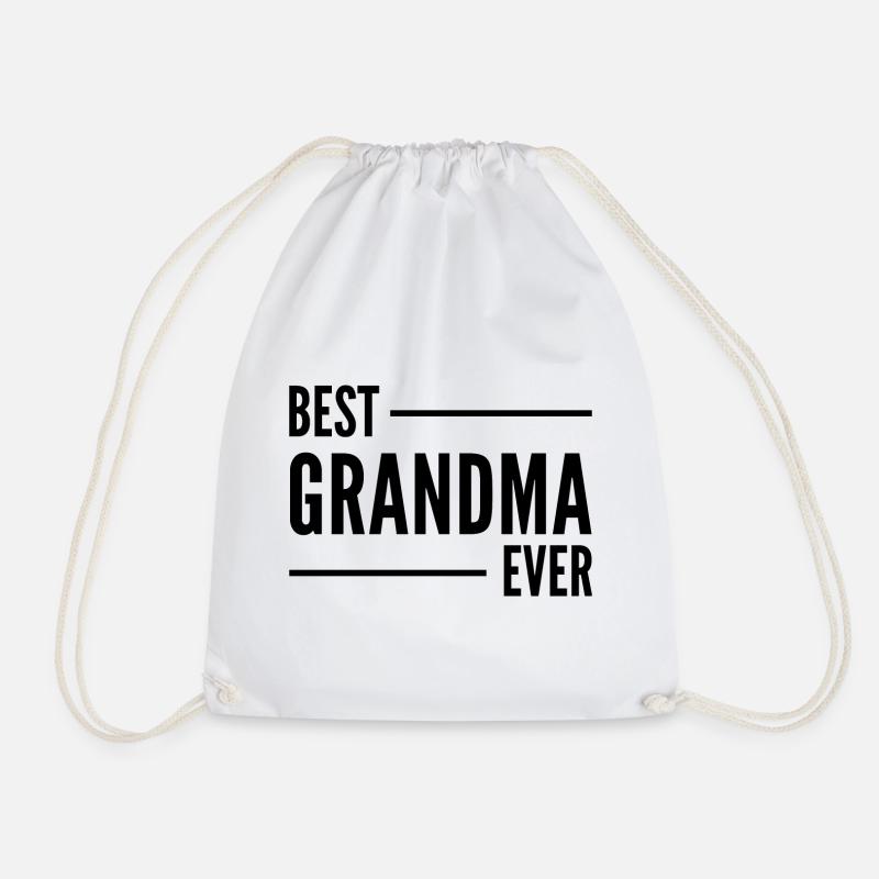 BEST GRANDMA EVER. GRANDMA GIFT. - Drawstring Bag - white