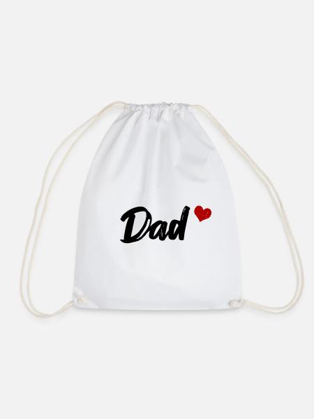 Dad Herz Papa Vater - Turnbeutel - Weiß