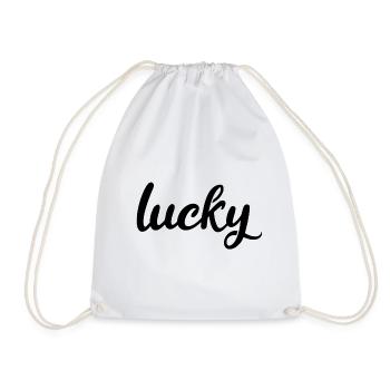 Lucky - Drawstring Bag - white - Front
