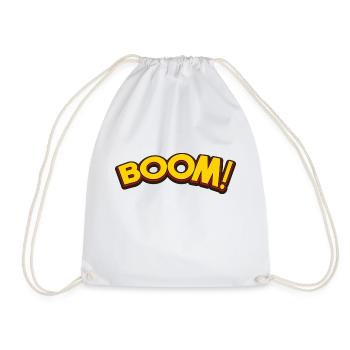 Boom! - Drawstring Bag - white - Front