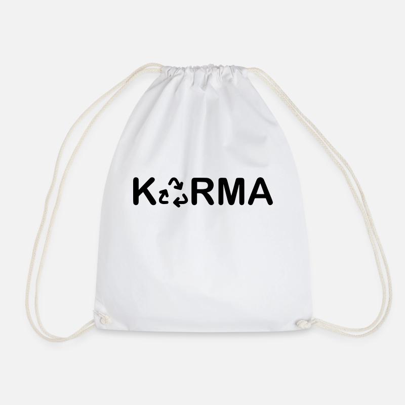 KARMA - Drawstring Bag - white