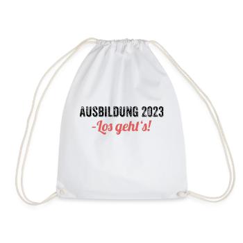 Ausbildung 2023 Los geht's! Handwerk, Azubi, Lehre - Turnbeutel - Weiß - Vorne