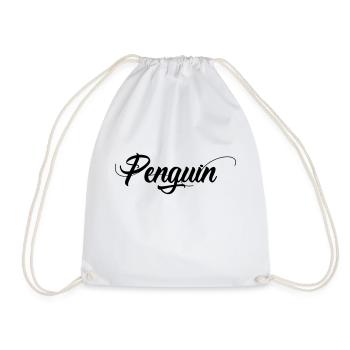 Penguin - Drawstring Bag - white - Front