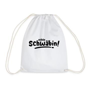 Echte Schwäbin! - Turnbeutel - Weiß - Vorne
