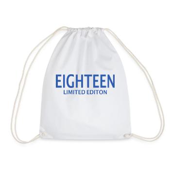 18th Birthday Man Woman 18 Years - Drawstring Bag - white - Front