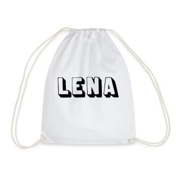 Name - Lena - Turnbeutel - Weiß - Vorne